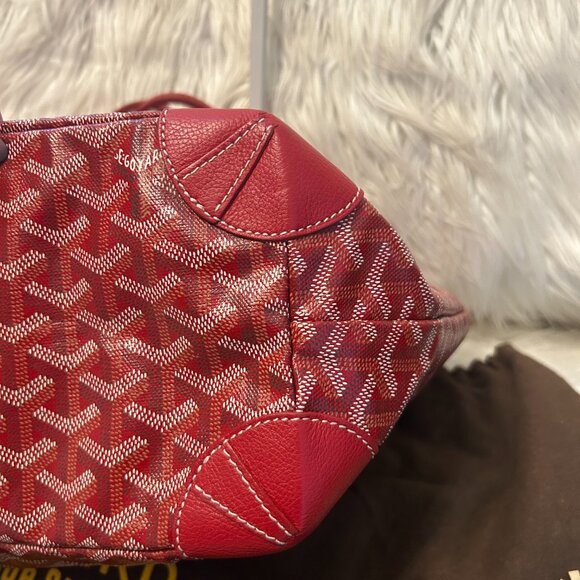 GOYARD Saint Louis PM in Red with Customized Reinforced Corners, includes Pouc - Picture 11 of 14